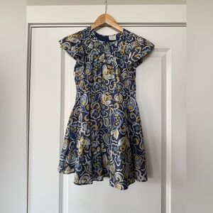 Crewcuts/J.Crew blue flutter sleeve girls dress size 8